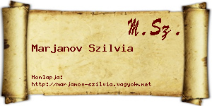 Marjanov Szilvia névjegykártya