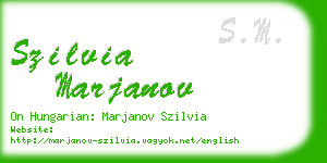 szilvia marjanov business card